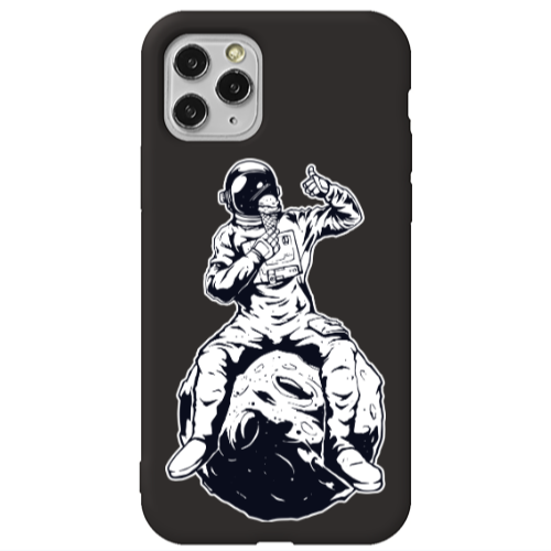 Apple iPhone 11 Pro ice cream in space Black Colored Silicone TPU Θήκη