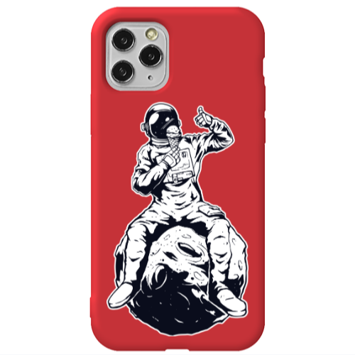 Apple iPhone 11 Pro ice cream in space Red Colored Silicone TPU Θήκη