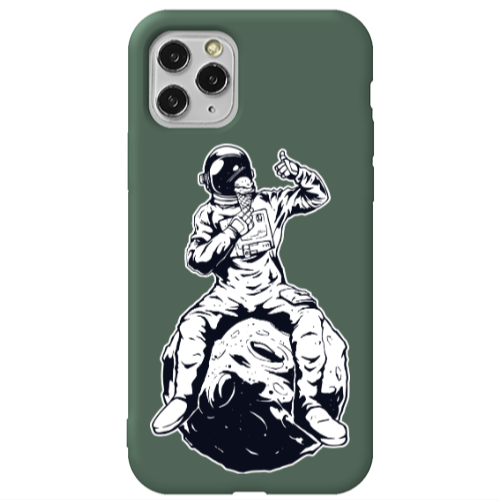 Apple iPhone 11 Pro ice cream in space Dark Green Colored Silicone TPU Θήκη