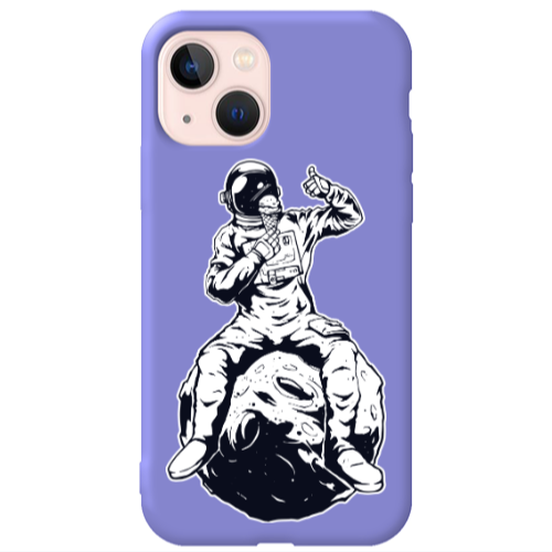Apple iPhone 13 ice cream in space Purple Colored Silicone TPU Θήκη