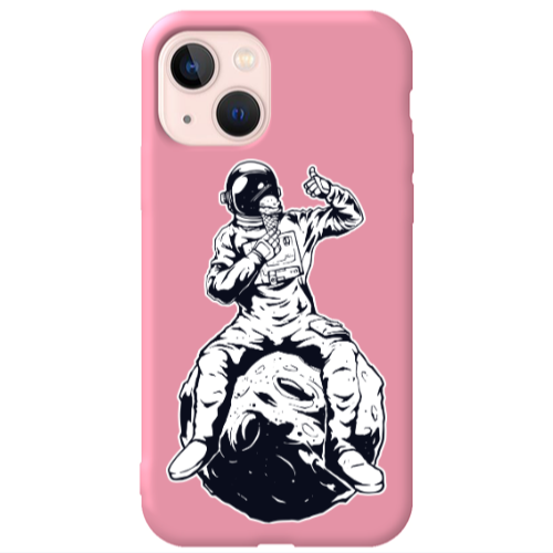 Apple iPhone 13 ice cream in space Pink Colored Silicone TPU Θήκη