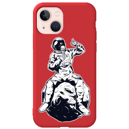 Apple iPhone 13 ice cream in space Red Colored Silicone TPU Θήκη