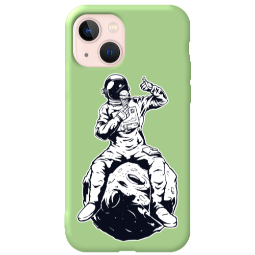 Apple iPhone 13 ice cream in space Light Green Colored Silicone TPU Θήκη