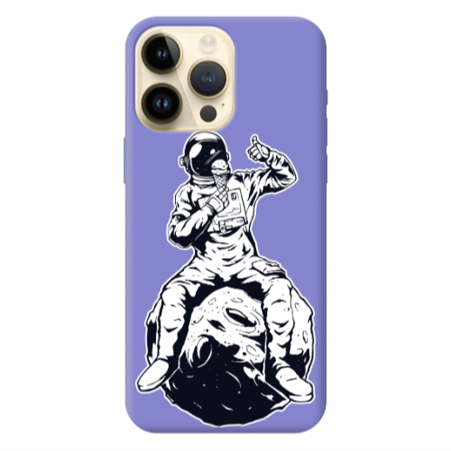 Apple iPhone 13 Pro Max ice cream in space Purple Colored Silicone TPU Θήκη