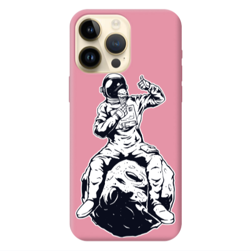 Apple iPhone 13 Pro Max ice cream in space Pink Colored Silicone TPU Θήκη