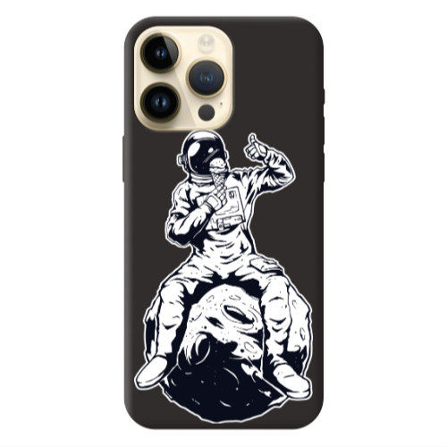 Apple iPhone 13 Pro Max ice cream in space Black Colored Silicone TPU Θήκη