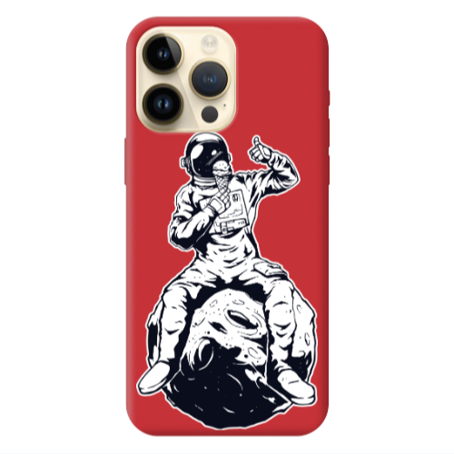 Apple iPhone 13 Pro Max ice cream in space Red Colored Silicone TPU Θήκη