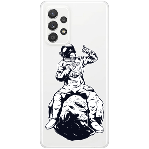 Samsung A53 ice cream in space Transparent Silicone TPU Θήκη