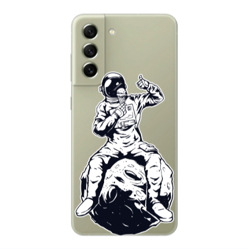 Samsung S22 ice cream in space Transparent Silicone TPU Θήκη