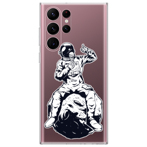 Samsung S22 Ultra ice cream in space Transparent Silicone TPU Θήκη
