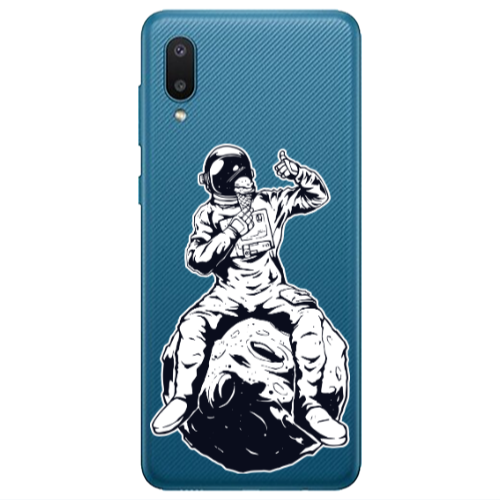 Samsung A02 ice cream in space Transparent Silicone TPU Θήκη