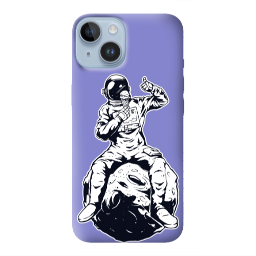 Apple iPhone 14  ice cream in space Purple Colored Silicone TPU Θήκη