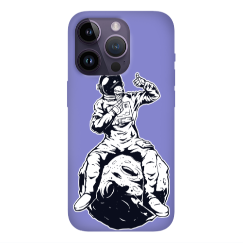 Apple iPhone 14 Pro  ice cream in space Purple Colored Silicone TPU Θήκη