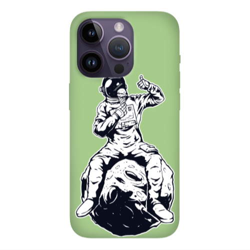 Apple iPhone 14 Pro Max ice cream in space Light Green Colored Silicone TPU Θήκη