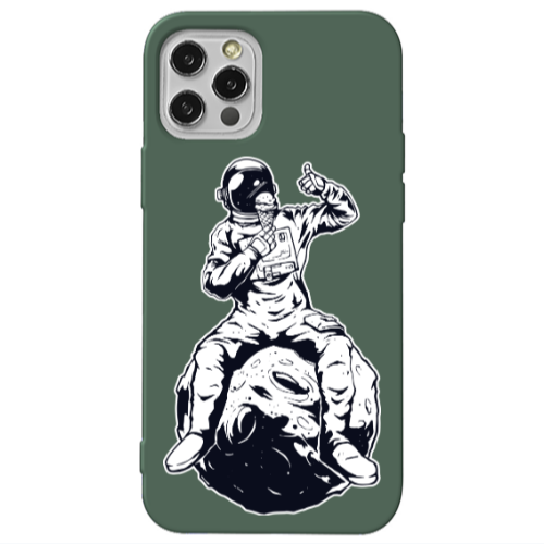 Apple iPhone 13 Pro ice cream in space Dark Green Colored Silicone TPU Θήκη