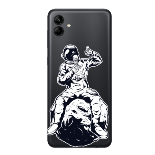 Samsung A04 ice cream in space Transparent Silicone TPU Θήκη