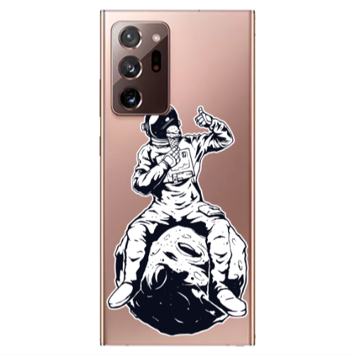 Samsung Note 20 Plus ice cream in space Transparent Silicone TPU Θήκη