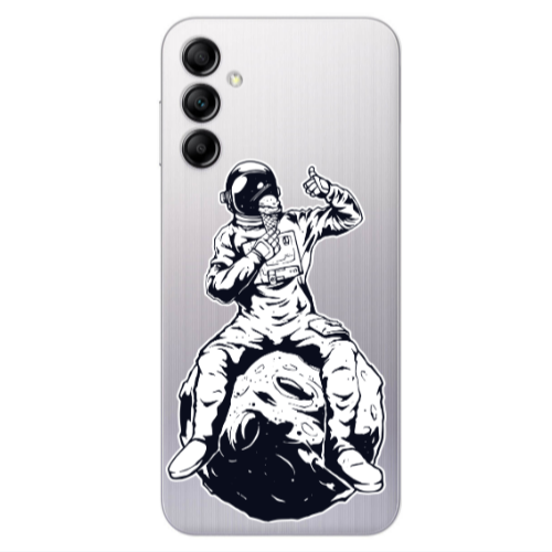 Samsung A24 ice cream in space Transparent Silicone TPU Θήκη