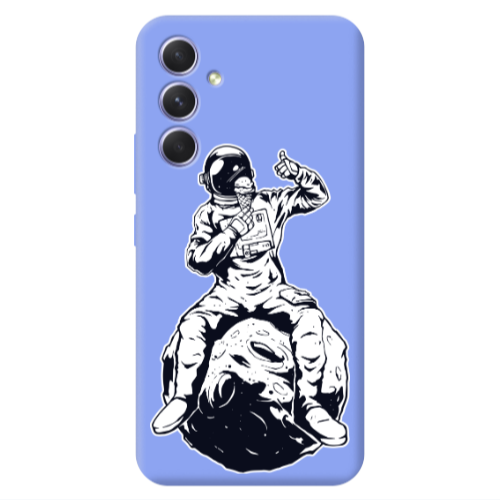 Samsung A54 ice cream in space Light Purple Colored Silicone TPU Θήκη