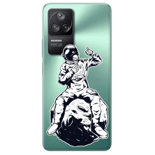 Xiaomi Poco F4 ice cream in space Transparent Silicone TPU Θήκη