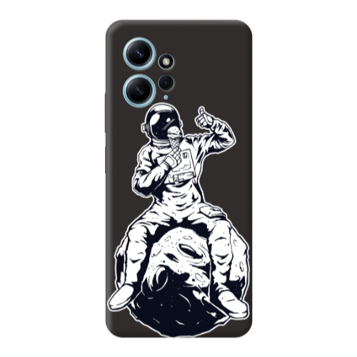 Xiaomi Redmi Note 12 4G ice cream in space Black Colored Silicone TPU Θήκη