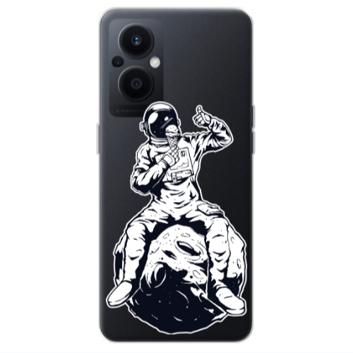 Oppo Reno 7 Lite ice cream in space Transparent Silicone TPU Θήκη