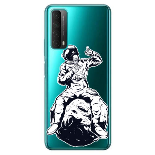 Huawei P Smart 2021 ice cream in space Transparent Silicone TPU Θήκη