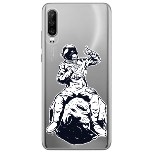 Huawei P30 ice cream in space Transparent Silicone TPU Θήκη