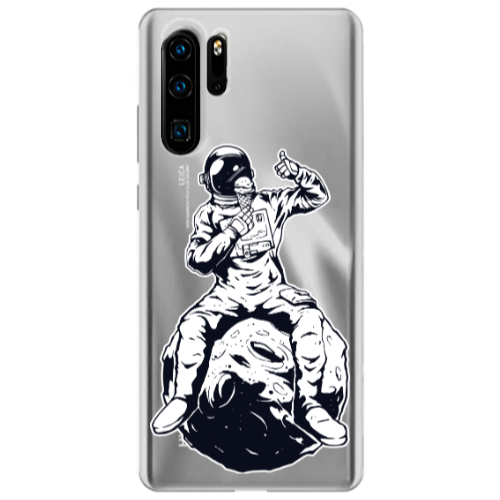 Huawei P30 Pro ice cream in space Transparent Silicone TPU Θήκη