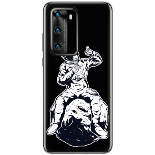Huawei P40 ice cream in space Transparent Silicone TPU Θήκη