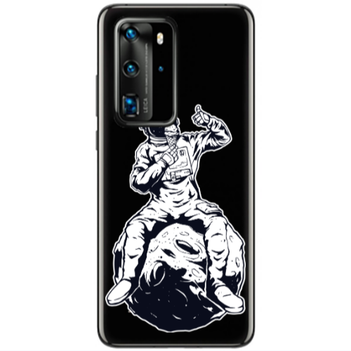Huawei P40 Pro ice cream in space Transparent Silicone TPU Θήκη