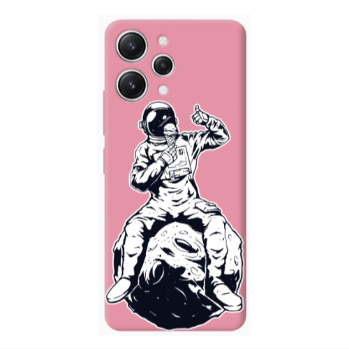 Xiaomi Redmi 12 ice cream in space Pink Colored Silicone TPU Θήκη