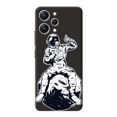 Xiaomi Redmi 12 ice cream in space Black Colored Silicone TPU Θήκη