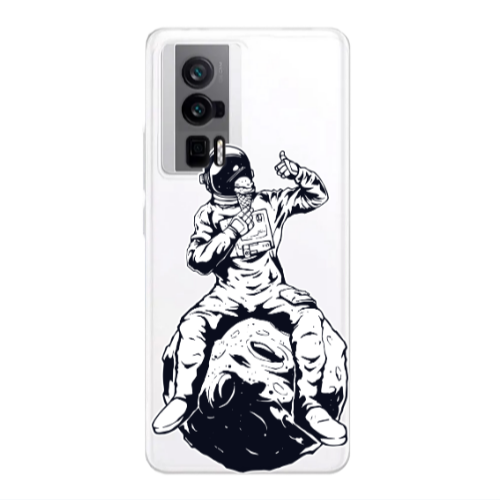 Xiaomi Poco F5 Pro ice cream in space Transparent Silicone TPU Θήκη