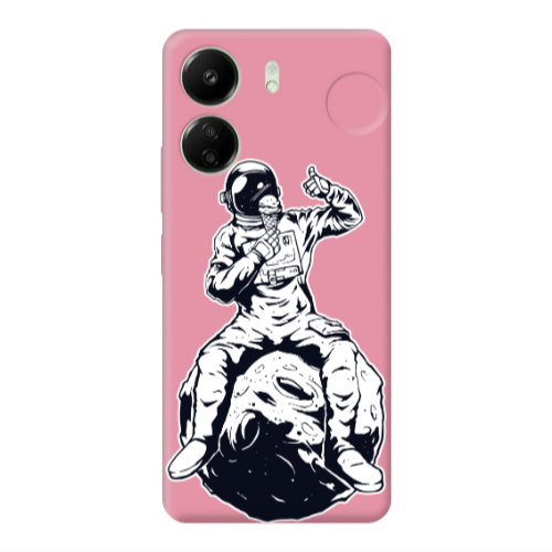 Xiaomi Redmi 13C ice cream in space Pink Colored Silicone TPU Θήκη