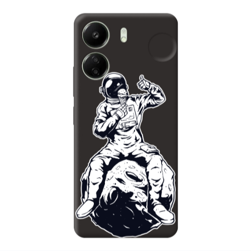Xiaomi Redmi 13C ice cream in space Black Colored Silicone TPU Θήκη