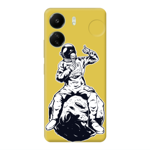 Xiaomi Redmi 13C ice cream in space Yellow Colored Silicone TPU Θήκη