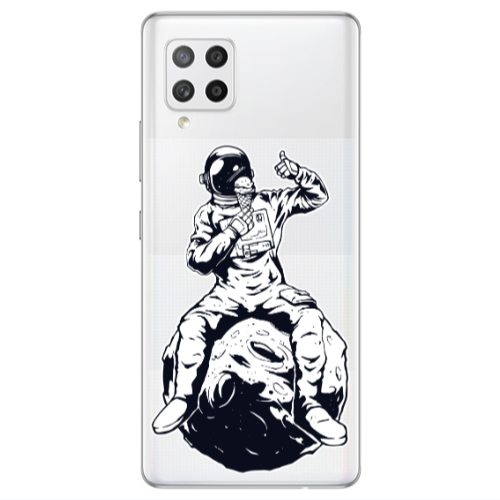 Samsung A42 5G ice cream in space Transparent Silicone TPU Θήκη
