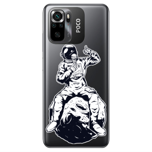 Xiaomi Poco M5 s ice cream in space Transparent Silicone TPU Θήκη