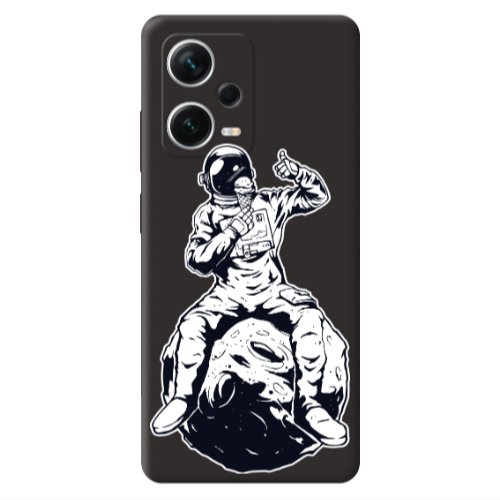 Xiaomi Poco X5 ice cream in space Black Colored Silicone TPU Θήκη
