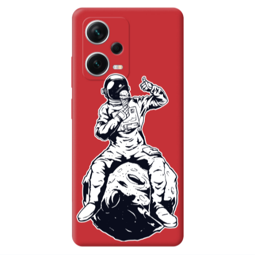 Xiaomi Poco X5 ice cream in space Red Colored Silicone TPU Θήκη