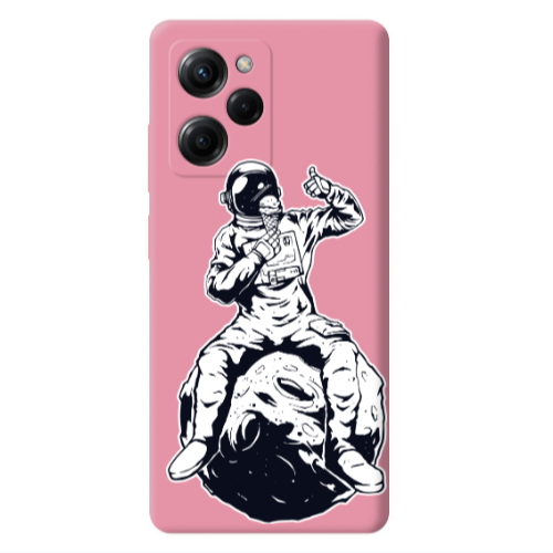 Xiaomi Poco X5 Pro ice cream in space Pink Colored Silicone TPU Θήκη