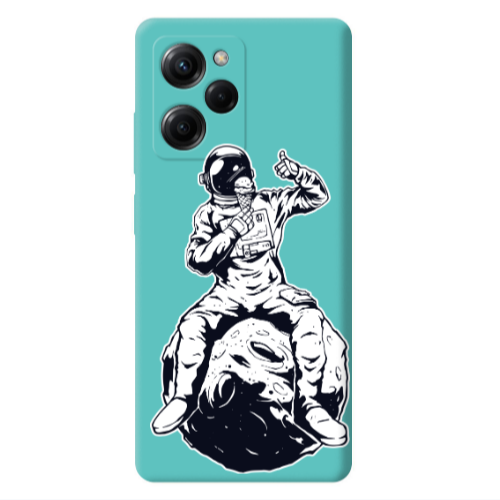 Xiaomi Poco X5 Pro ice cream in space Turquoise Colored Silicone TPU Θήκη