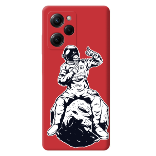 Xiaomi Poco X5 Pro ice cream in space Red Colored Silicone TPU Θήκη