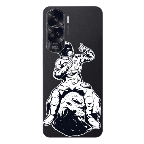Honor 90 Lite 5G ice cream in space Transparent Silicone TPU Θήκη