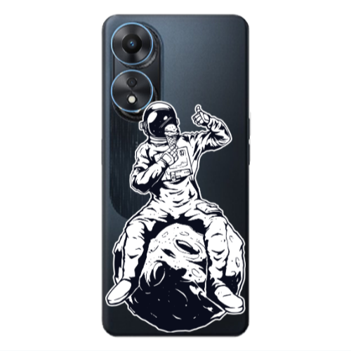Oppo A 98 ice cream in space Transparent Silicone TPU Θήκη