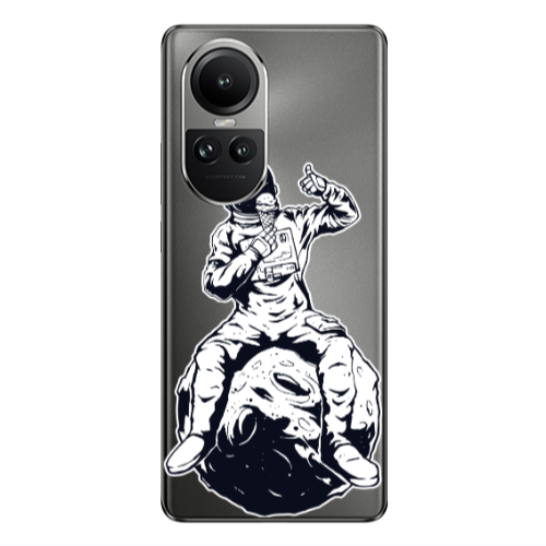 Oppo Reno10 5G ice cream in space Transparent Silicone TPU Θήκη