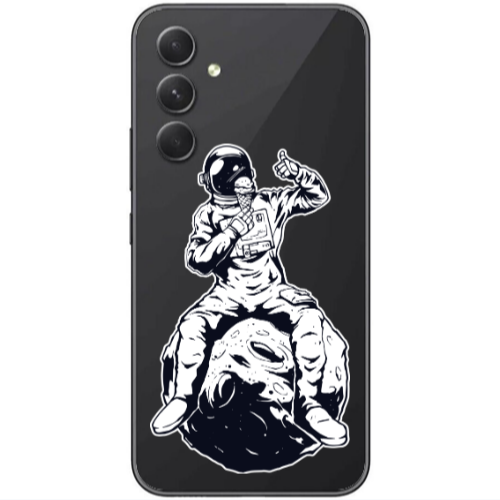 Samsung Galaxy A25 ice cream in space Transparent Silicone TPU Θήκη