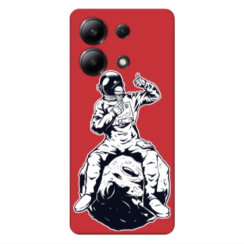 Xiaomi Redmi Note 13 4G ice cream in space Red Colored Silicone TPU Θήκη