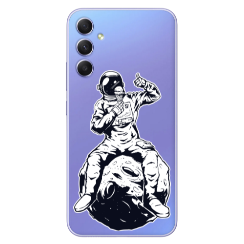 Samsung A16 ice cream in space Transparent Silicone TPU Θήκη